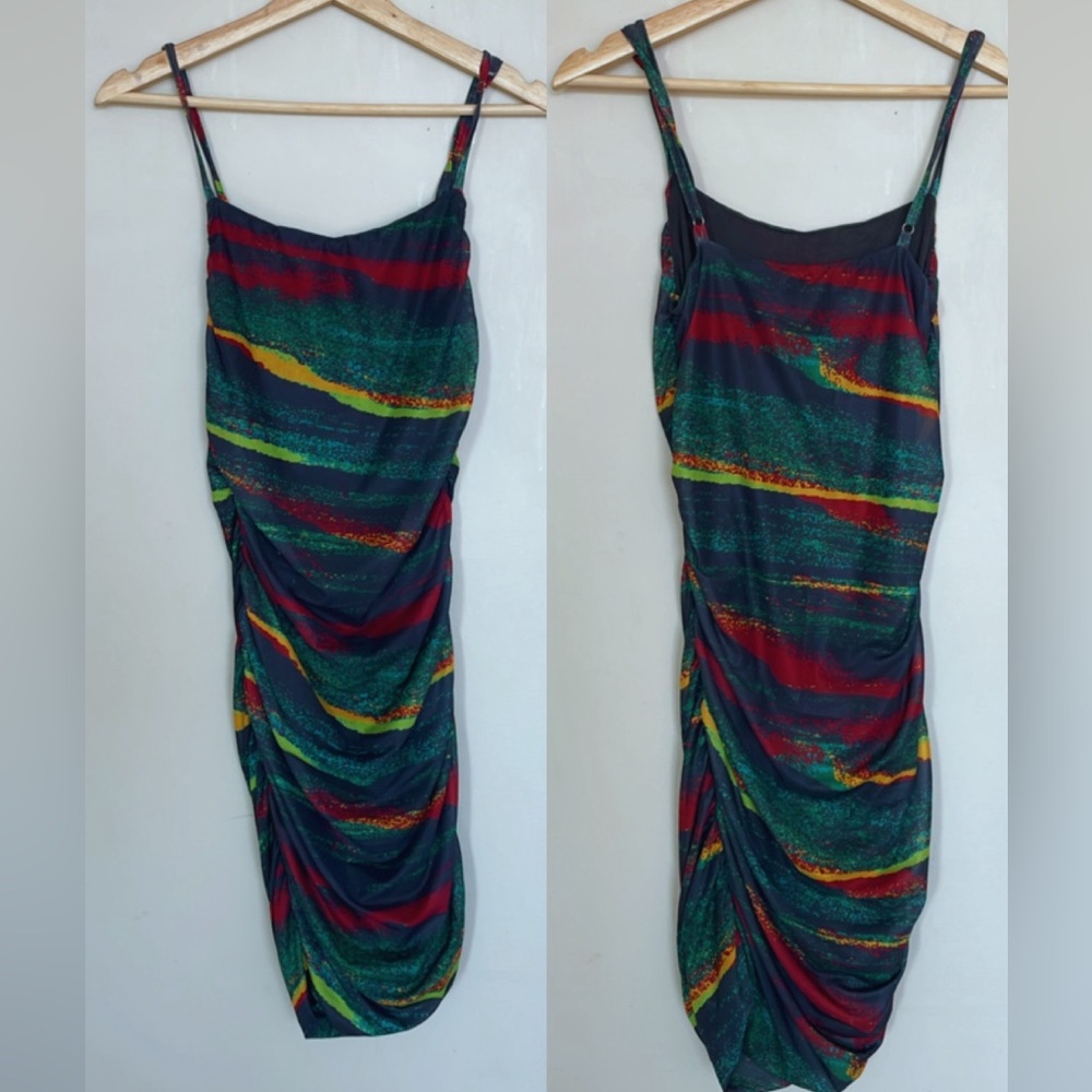 Multicolor Striped Mini Dress